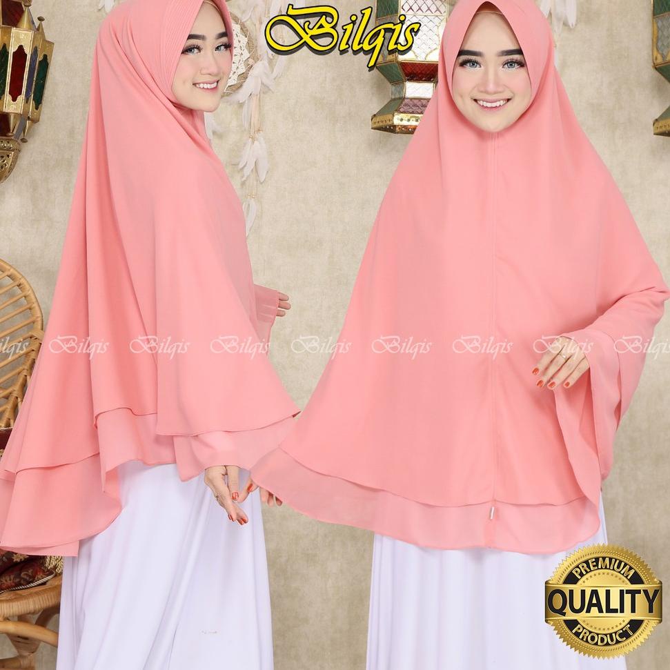 TERMURAH BERGO CERUTY BABYDOLL JUMBO 2 LAYER KHIMAR BILQIS