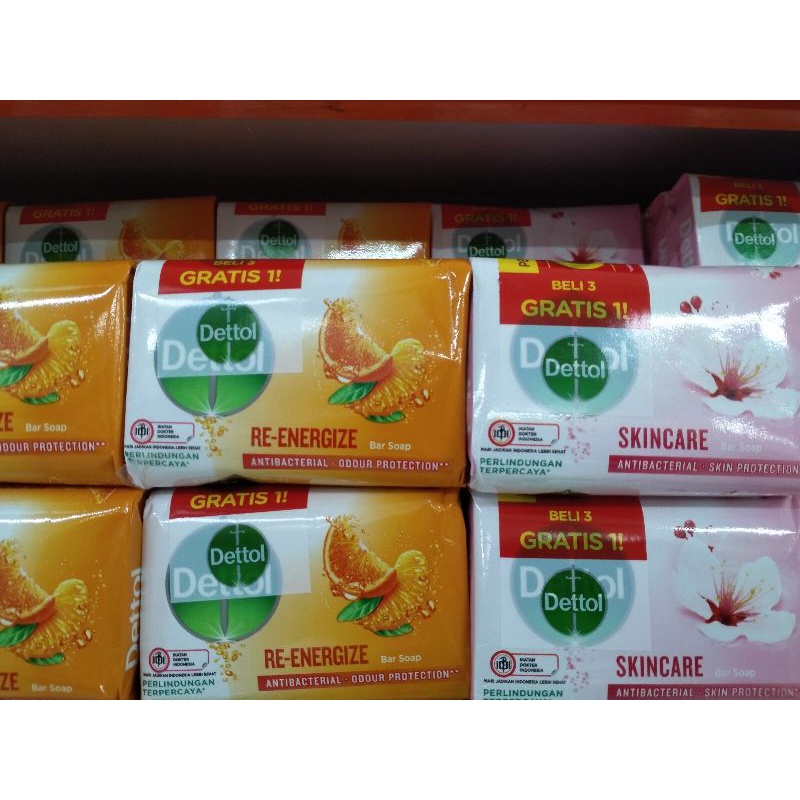 DETTOL BAR SOAP BELI 3 GRATIS 1 100g