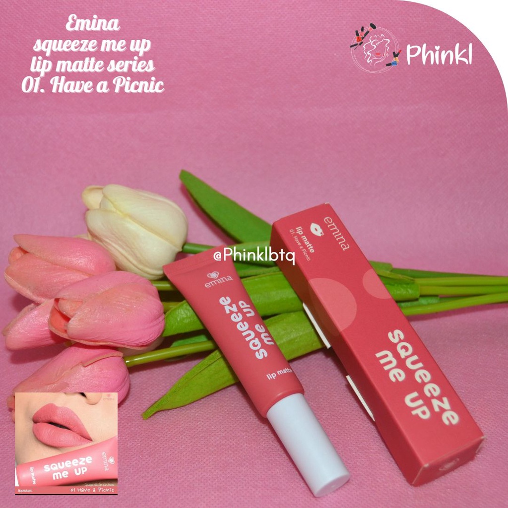 `ღ´ PHINKL `ღ´ ╰☆☆ 𝔢мιℕά ☆☆╮Emina Squeeze Me Up Lip Matte lipstick unik untuk remaja lembut tidak bikin bibir kering