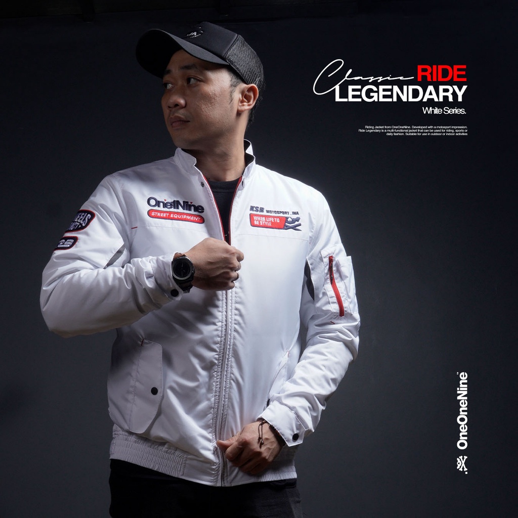 KSR ONEONENINE - JACKET CLASSIC RIDE LEGENDARY WHITE SERIES