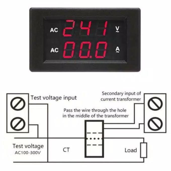 combo voltmeter ampere meter digital AC 300V 100A muri33l