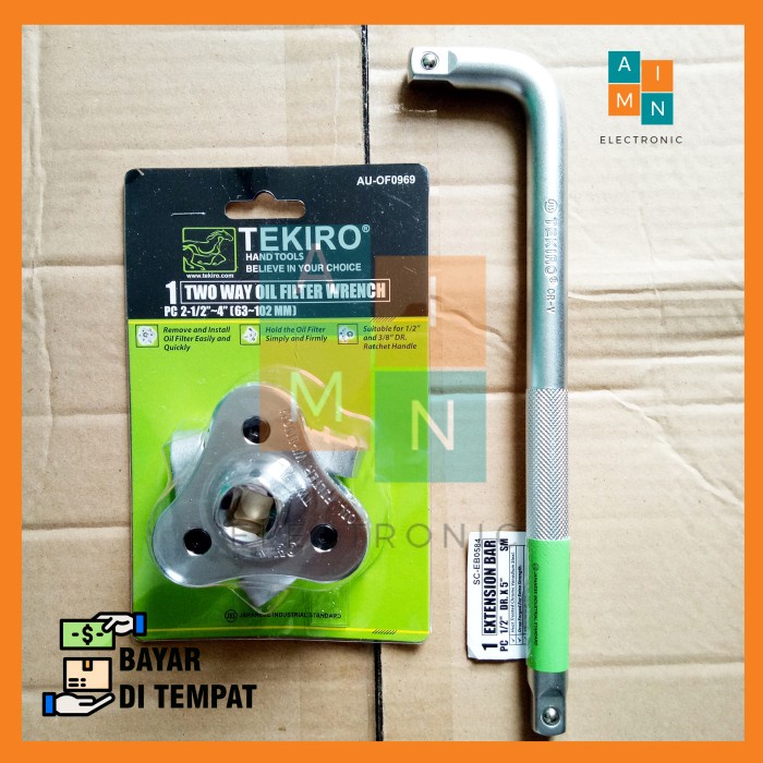 Kunci Filter Oli Tekiro + Gagang Sok L Tekiro Filter Oli Mobil dll ORIGINAL