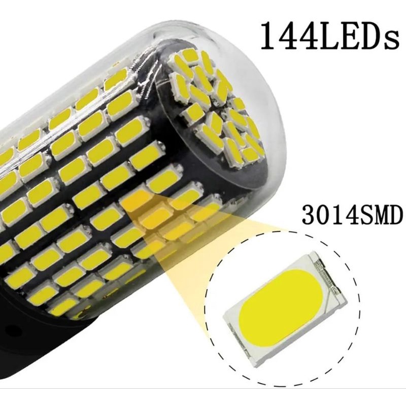 Led T20 7440 144 Smd 12-24 Volt Super Terang R126