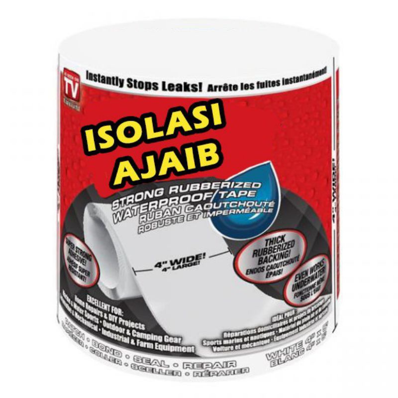 Lakban Isolasi Ajaib Anti Bocor Super Kuat Rubberized Waterproof 4 in