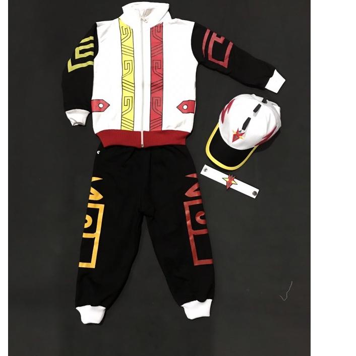 ► setelan boboiboy supra plus topi ◙