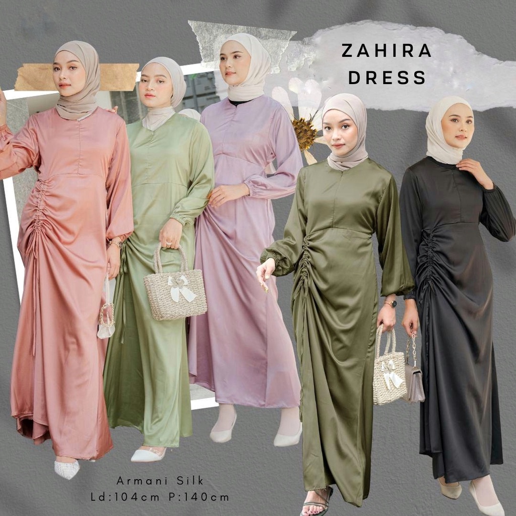 DRESS PREMIUM LEBARAN / DRES PESTA / DRESS SERUT BAHAN SILK MEWAH / DRESS BUSUI / ZAHIRA DRESS DEEWIDIY