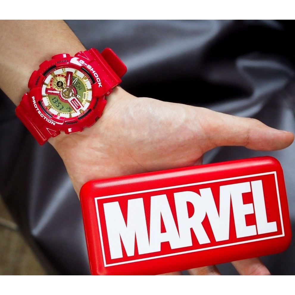 Jam Tangan Pria Anak Anak Casio G-Shock GA-110 Iron Man Custom