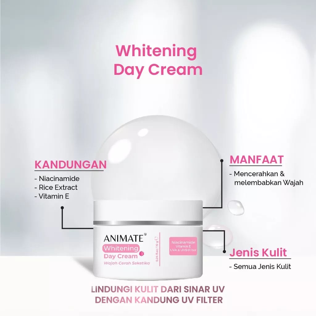 Animate Skincare ANIMATE INSTANT WHITENING SERIES 5IN1 Perawatan Kulit Wajah