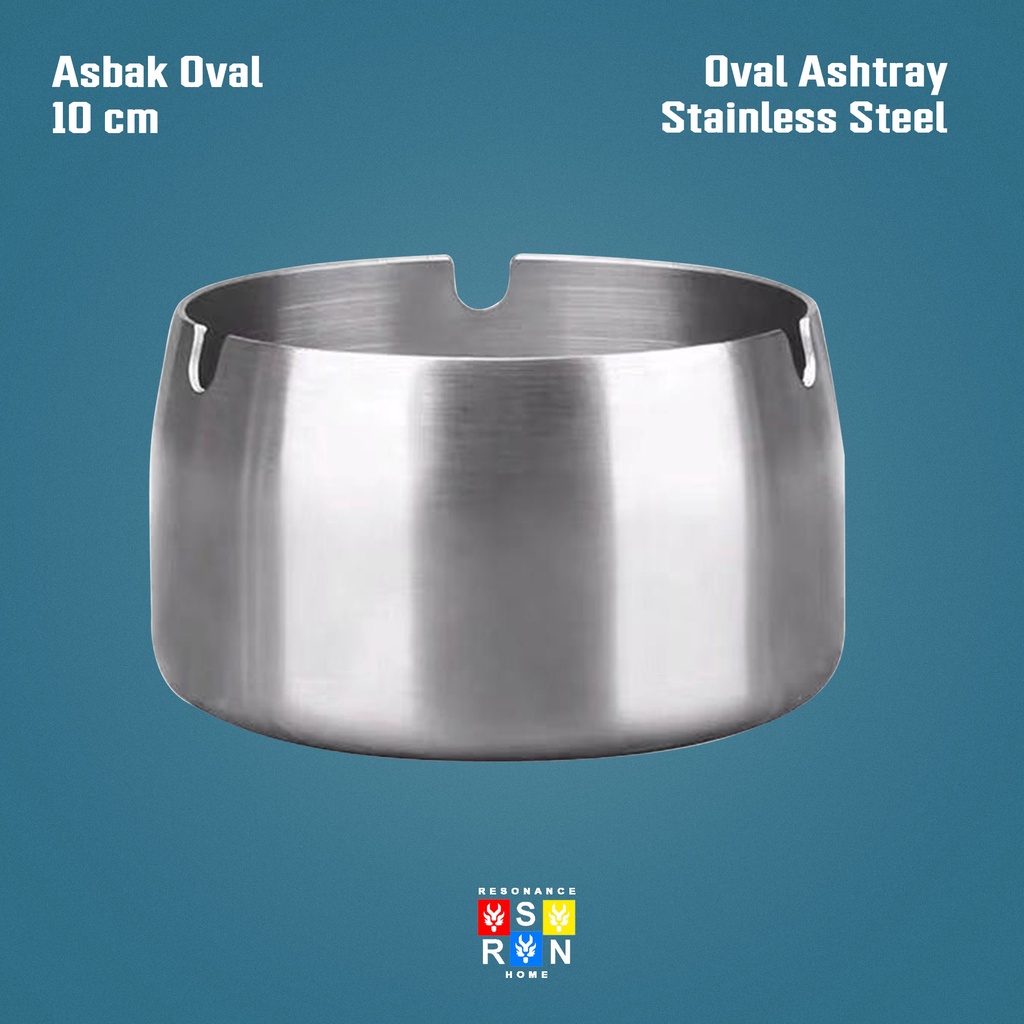 Asbak Oval Stainless 10 cm / Resonance Home