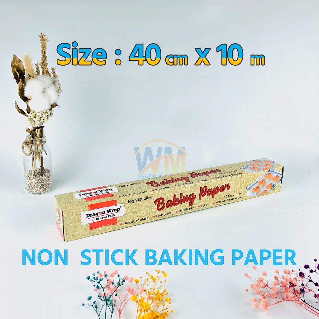 Perchment paper roll / Kertas baking paper roll anti lengket / Kertas roti baking / Kertas baking 10m / Kertas baking white paper / Baking Paper Non-Stick