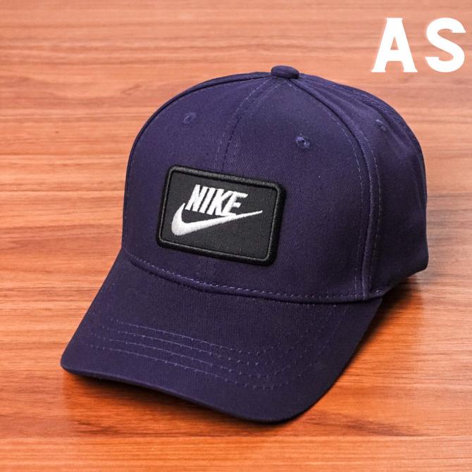 Topi snapback pria nike reflektif logo silver