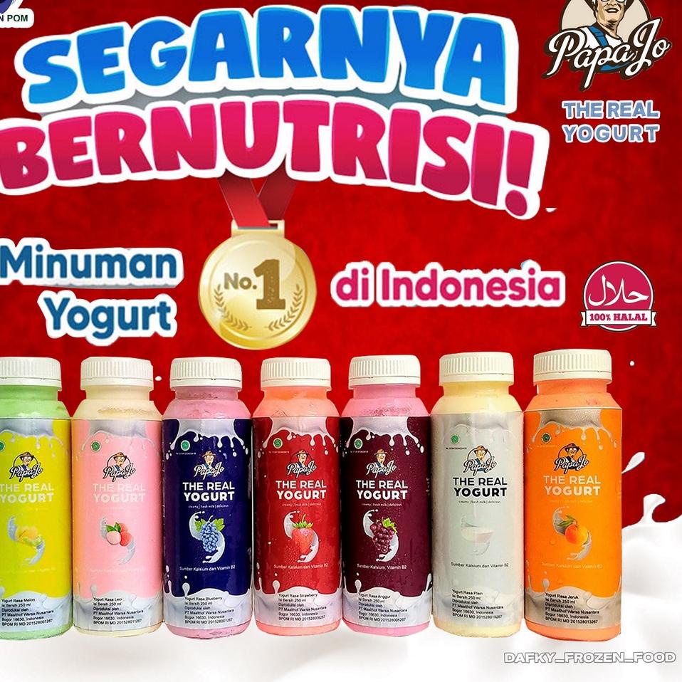 

MeroketWw3W7 PapaJo the Real Yogurt 250ml | Minuman Sehat Yougurt buah Creamy Fresh Milk Delicous Yoghurt ALL VARIAN/PCS Cocok untuk Anak & Dewasa Dari 100% Susu Sapi MURNI [BPOM & HALAL] Original Premium High Quality BESTSELLER!!