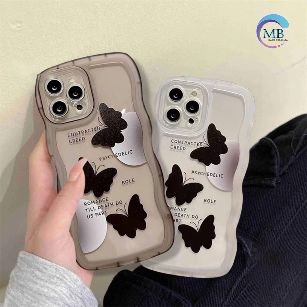 SS144 SOFTCASE SILIKON MOTIF KUPU KUPU HITAM FOR IPHONE 7 8 7+ 8+ X XS XR XS MAX 11 12 13 14 PRO MAX MB4449