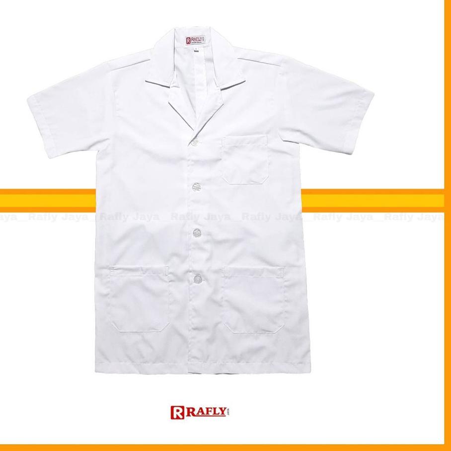 ❉ Jas Lab - Jas  Lengan Pendek - Jas Lab Dokter - Jas Lab Praktek / Rafly Jaya ✫