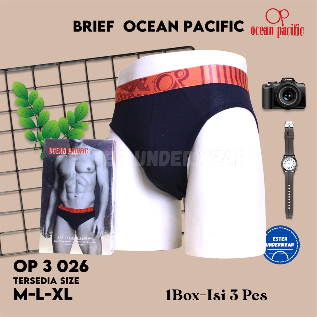 Ocean Pacific Celana Dalam Pria OP 026 Isi-3Pcs/Pack