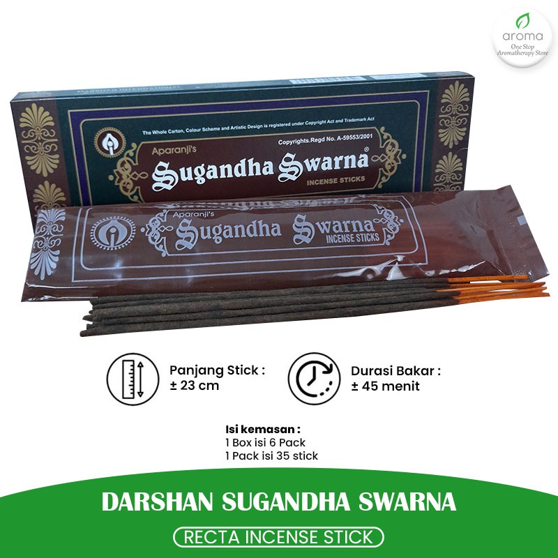 Dupa India (Aromaterapi) Recta - Darshan Sugandha Swarna