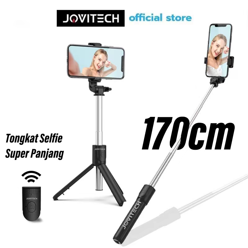 【COD】Jovitech TRIPOD TONGSIS 3 IN 1  STAND SELFIE AND SELFIE STICKER R1 / TONGSIS WIRELESS / TRIPOD BLUETOOTH REMOTE CONTROL / SELFIE STICK TRIPOD 360°