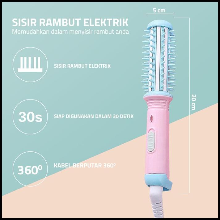 Gm Bear Catokan Sisir Pelurus Rambut 1738 - Hair Straightener