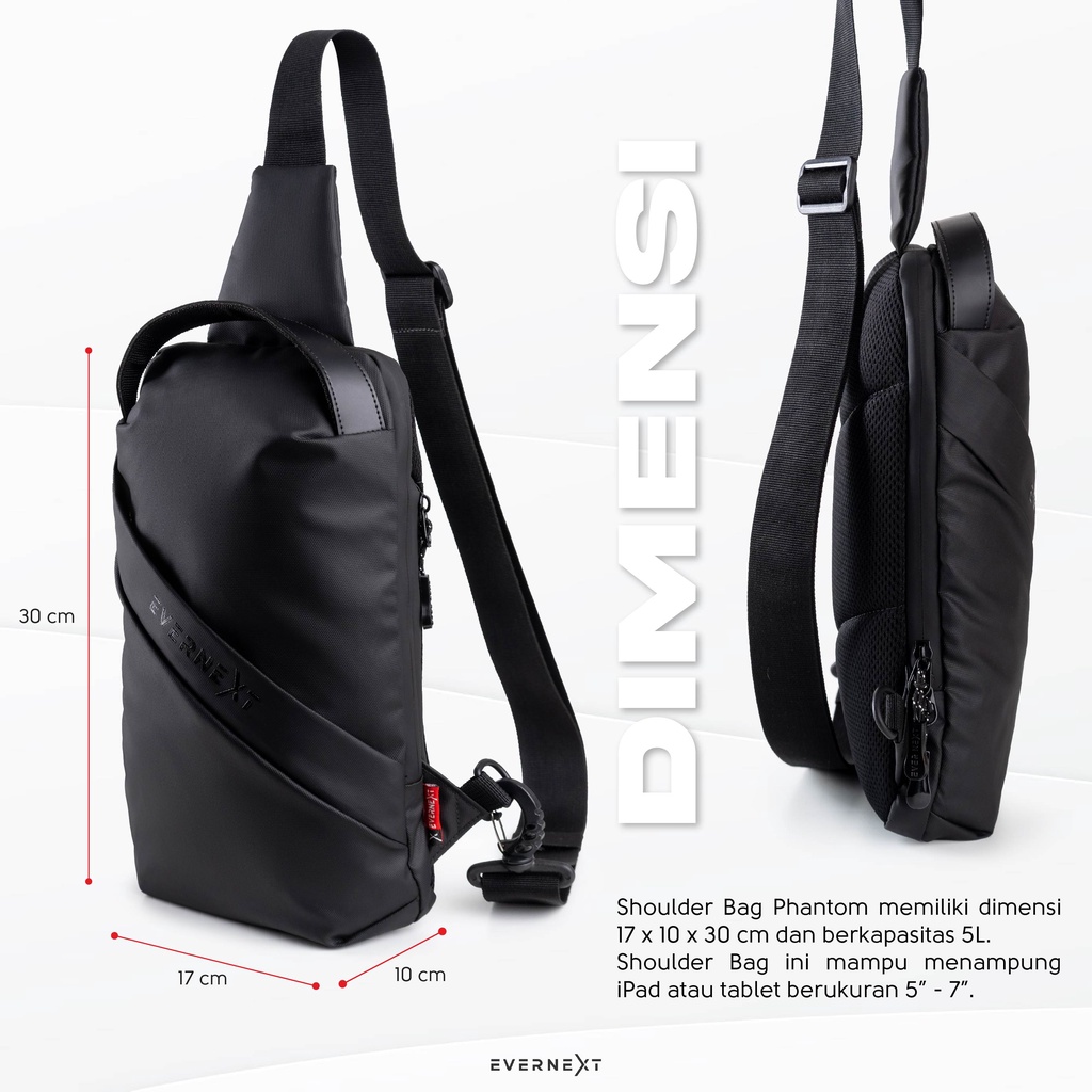 Sling Bag Pria Tas Selempang Original Sling Bag Hitam Tas Selempang Anti Air – HITAM