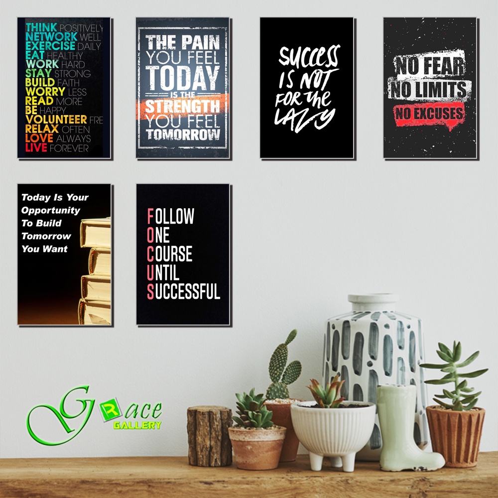 Dekorasi Hiasan Dinding Wall Decor Rumah Pajangan Kamar Poster 20x30 Motif Quotes Aesthetic Grafity 
