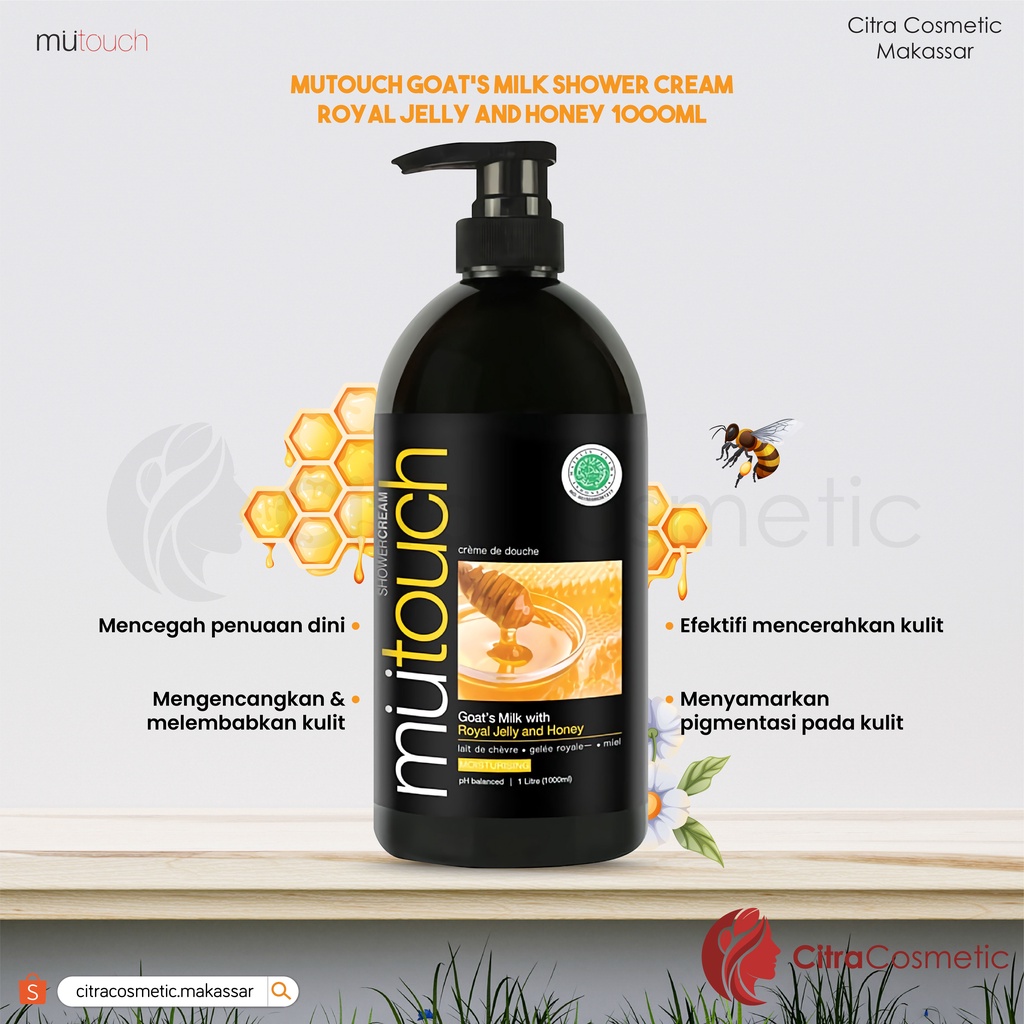 Mutouch Shower Cream Series | Green Tea | Habbatussauda | Honey | Lavender | Pearl &amp; Mulberry 1000 Ml