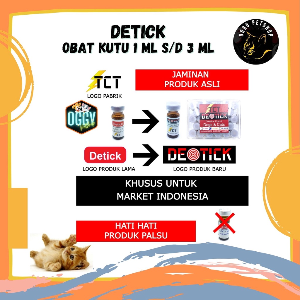 DETICK Obat Kutu Tetes Anjing Kucing 1-10kg / 10-20kg / 20-40kg