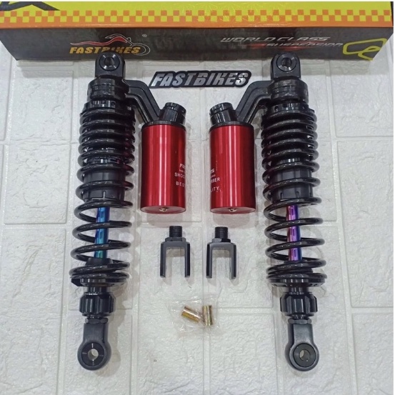 Shockbreaker  FastBikes FB-63 As RAINBOW Series Plus Anting Shockbreaker tabung atas metic bebek 340mm,320mm,280mm universal