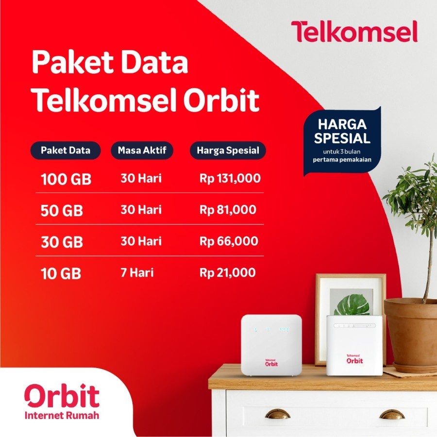 Telkomsel Orbit Star A1 Modem 4G WiFi High Speed - Modem Wifi