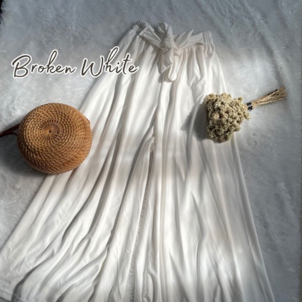 Dijual KULOT POLOS MAYUNG TALI / KULOT POLOS MAYUNG / CELANA KULOT WANITA - PUTIH TULANG Limited