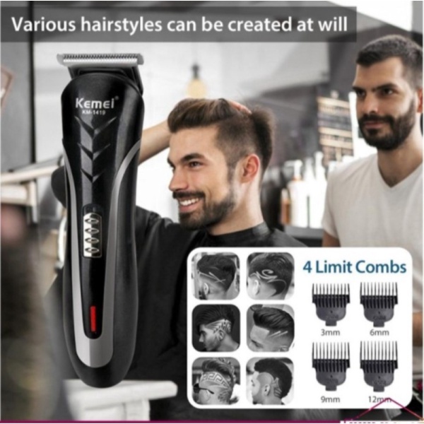 Unik Alat Cukur Rambut Elektrik KEMEI KM-1419 / Potong Rambut KEMEI 1419 - Kemei KM-1419 Murah