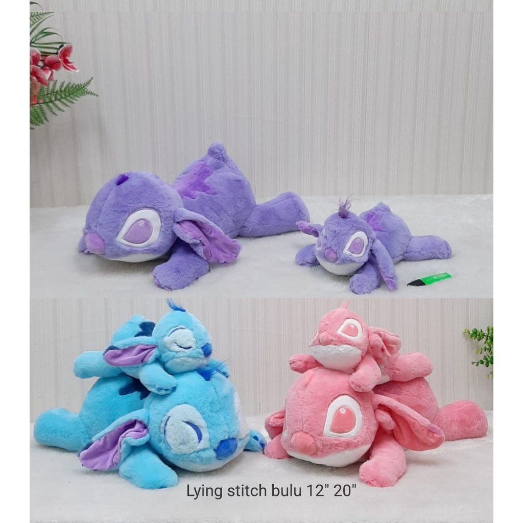 Boneka Laying Stich Size 20&quot;/53cm/boneka lylo stich/boneka karakter/boneka anak lucu/