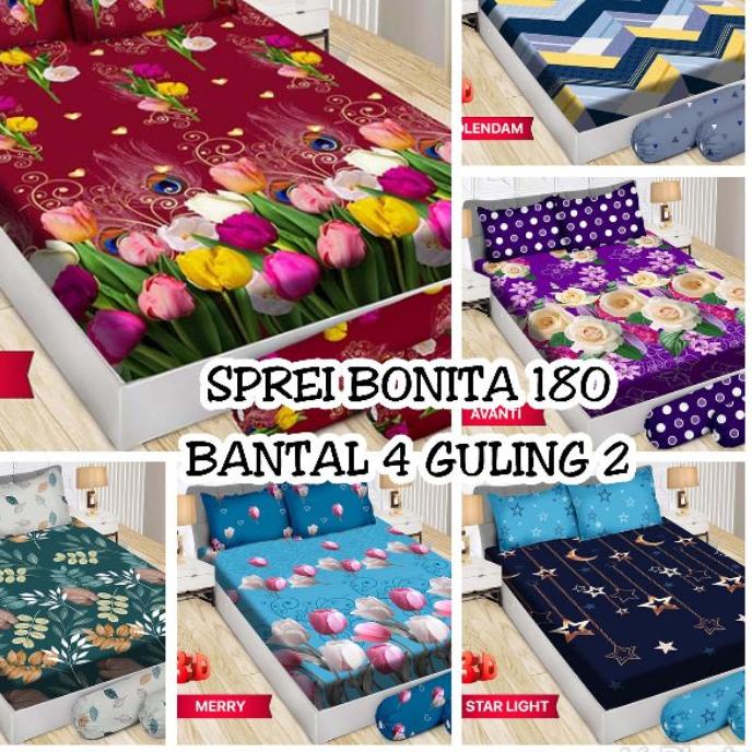 ♙ NEW SPREI BONITA  BANTAL 4 GULING 2 ✹