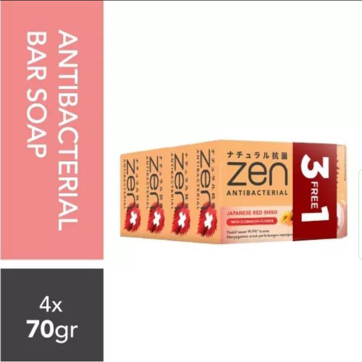 TBMO Sabun Zen Antibacterial Isi 4 Isi 3 / Sabun Mandi Zen