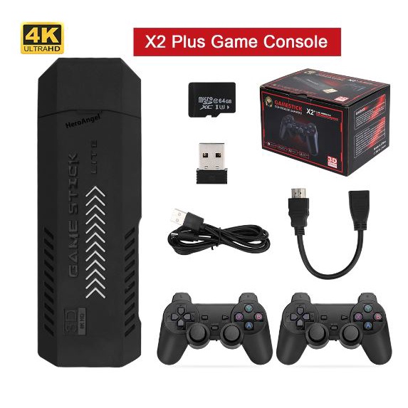 Game Stick Gen 2 X2 Plus Game Console 4K HD Wireless Gamepad HDMI TV Game Controller Classic Game