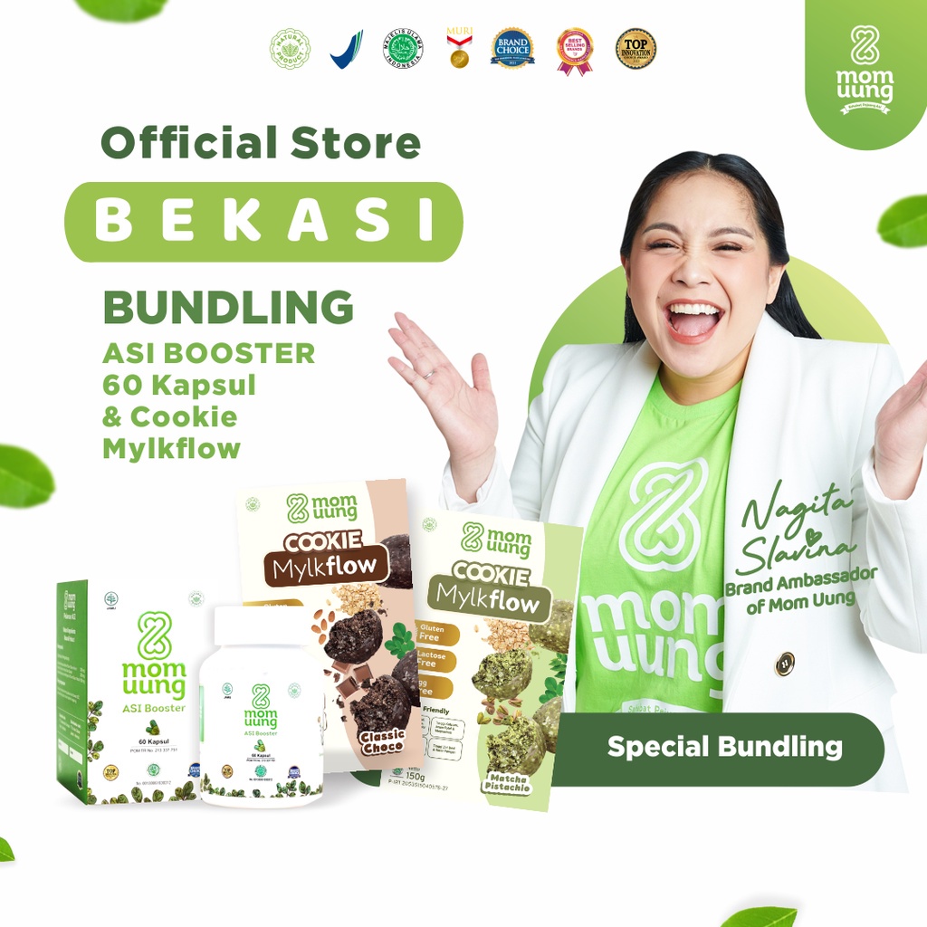 

Mom Uung ASI Booster Special Bundling 60 Kapsul & Cookie Mylkflow Classic Choco / Pelancar ASI Mom
