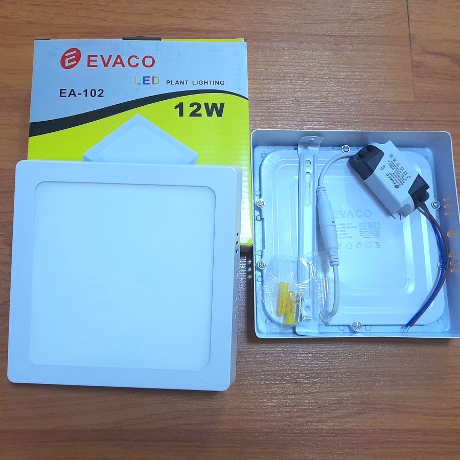 DOWNLIGHT LED OB KOTAK 6W &amp; 12W EVACO/LAMPU PLAFON PUTIH &amp;KUNING