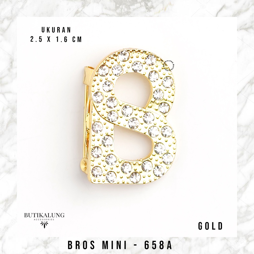 Bros B Mini Ukuran 2,5 Cm Warna Gold