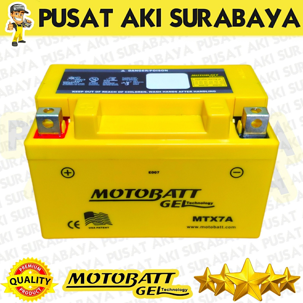 PUSAT AKI SURABAYA MOTOBATT MTX7A AKI MOTOR TERBAIK USIA LEBIH LAMA KAWASAKI APACHE RTR 200 UH 200A BURGMAN YTX9