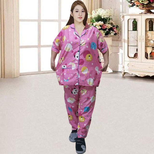 ISANNY PIYAMA SET SIZE.XXL/PIYAMA CP JUMBO KARAKTER BT21/CHICKEN/PAKAIAN WANITA/REAL PICT