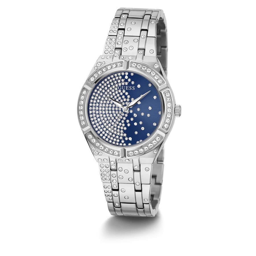 GUESS GW0312L1 Original AFTERGLOW Jam Tangan Wanita Analog Silver Biru