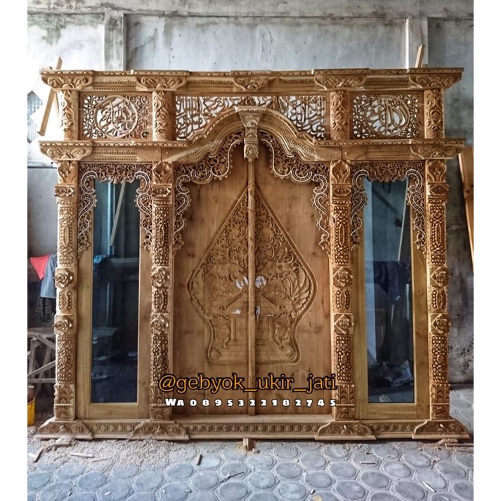 PINTU RUMAH PINTU GEBYOK UKIR PINTU WAYANG