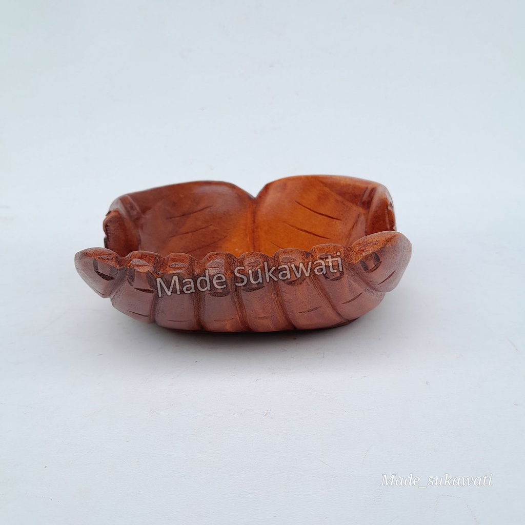 Patung tangan cakup wadah buah permen kerajinan ukiran kayu handmade