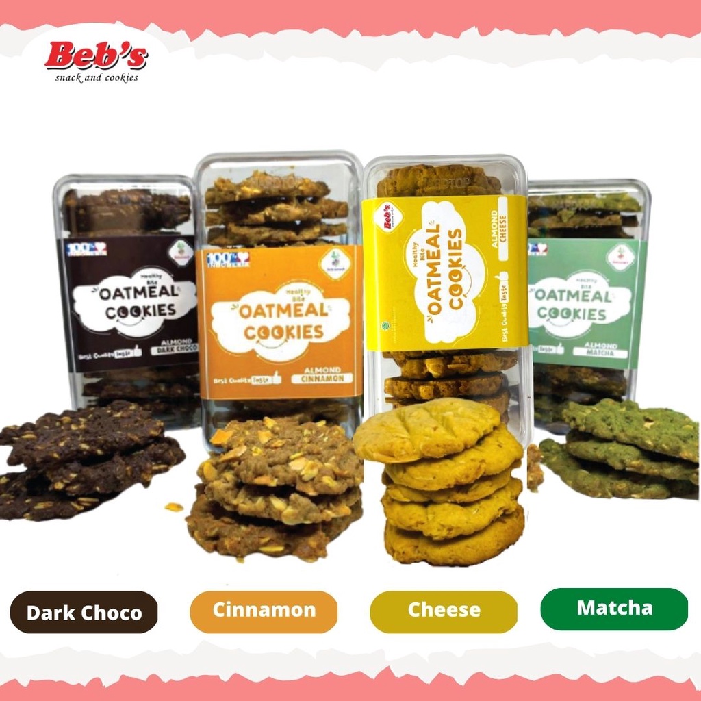 

Oatmeal Almond Cookies/kue gandum/healthy snack /230 gram/Bebssnack (BEST QUALITY)