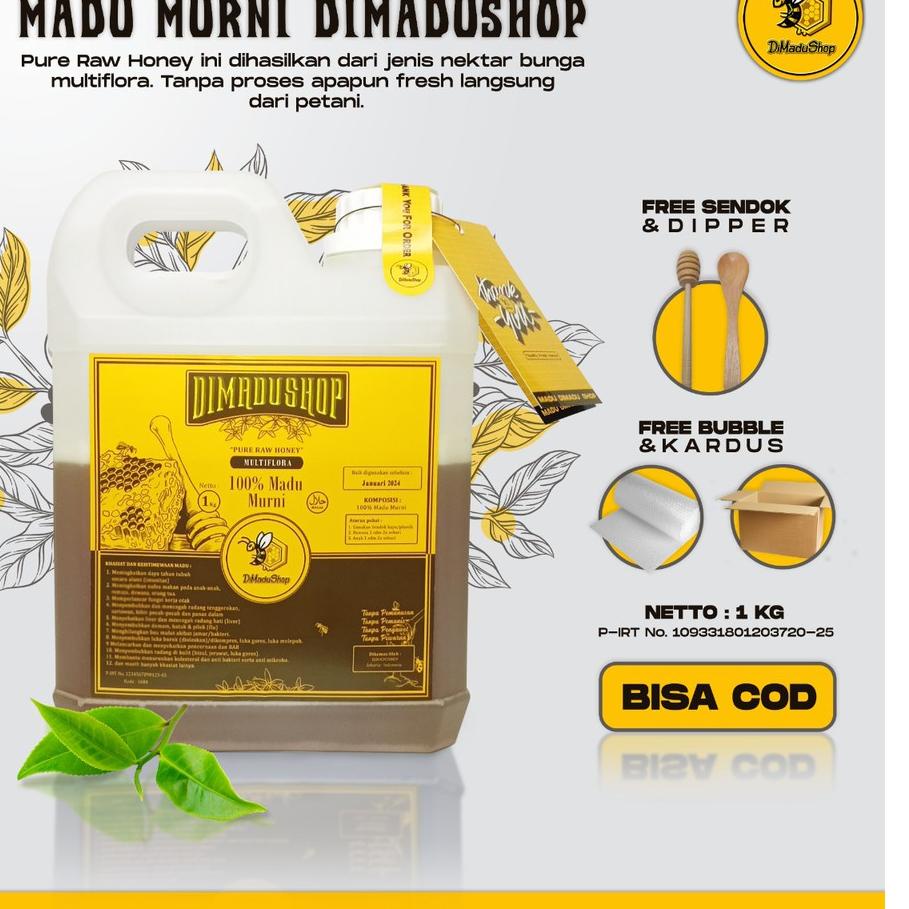 

♗ Asli - Murni 1kg Nektar Multiflora 100% Pure Raw Honey ●