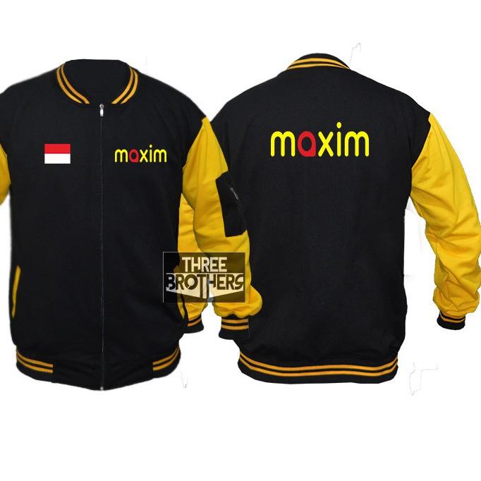 ☼ Jaket Varsity Maxim Terbaru Size M L XL - Sweater Jaket Bomber Zipper Jumbo Big Size 2XL 3XL Ω