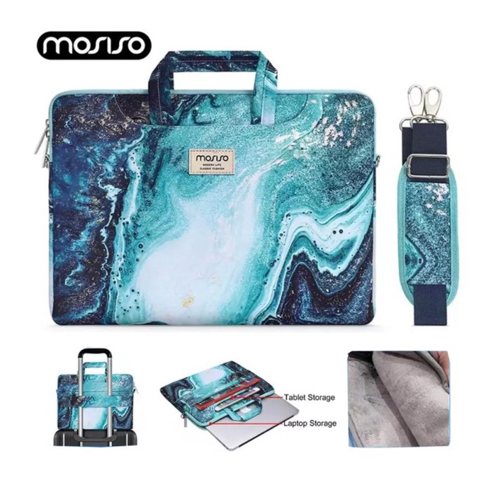 Tas Laptop Sofcase Sleeve Mosiso Shockproof 14 15 inch motif