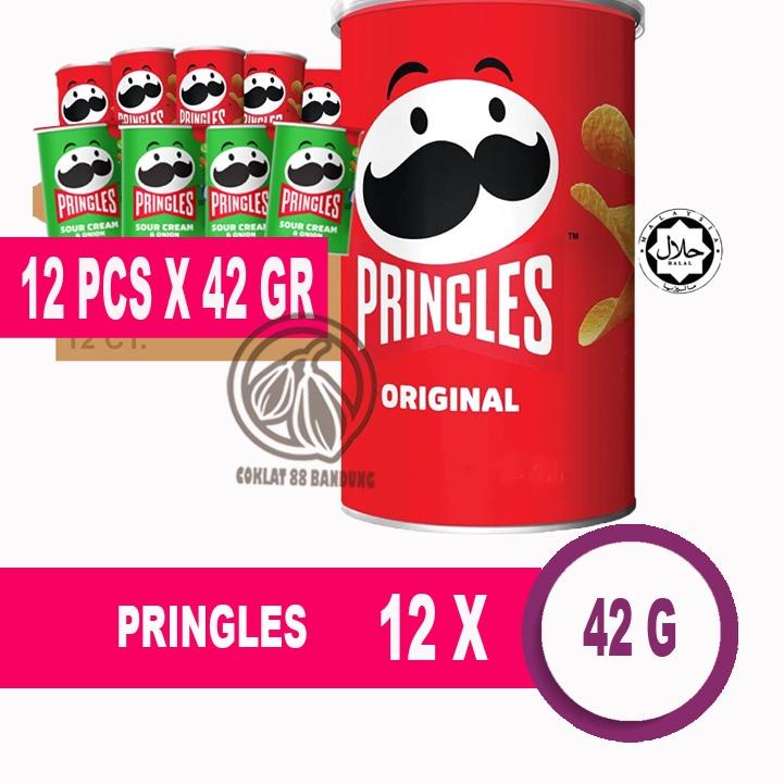 

☃ PRINGLES 42gr Mini 1 Karton Isi 12 pcs X 42 gr, Keripik Kentanh Potato Crisps Chips 42 gram ✪