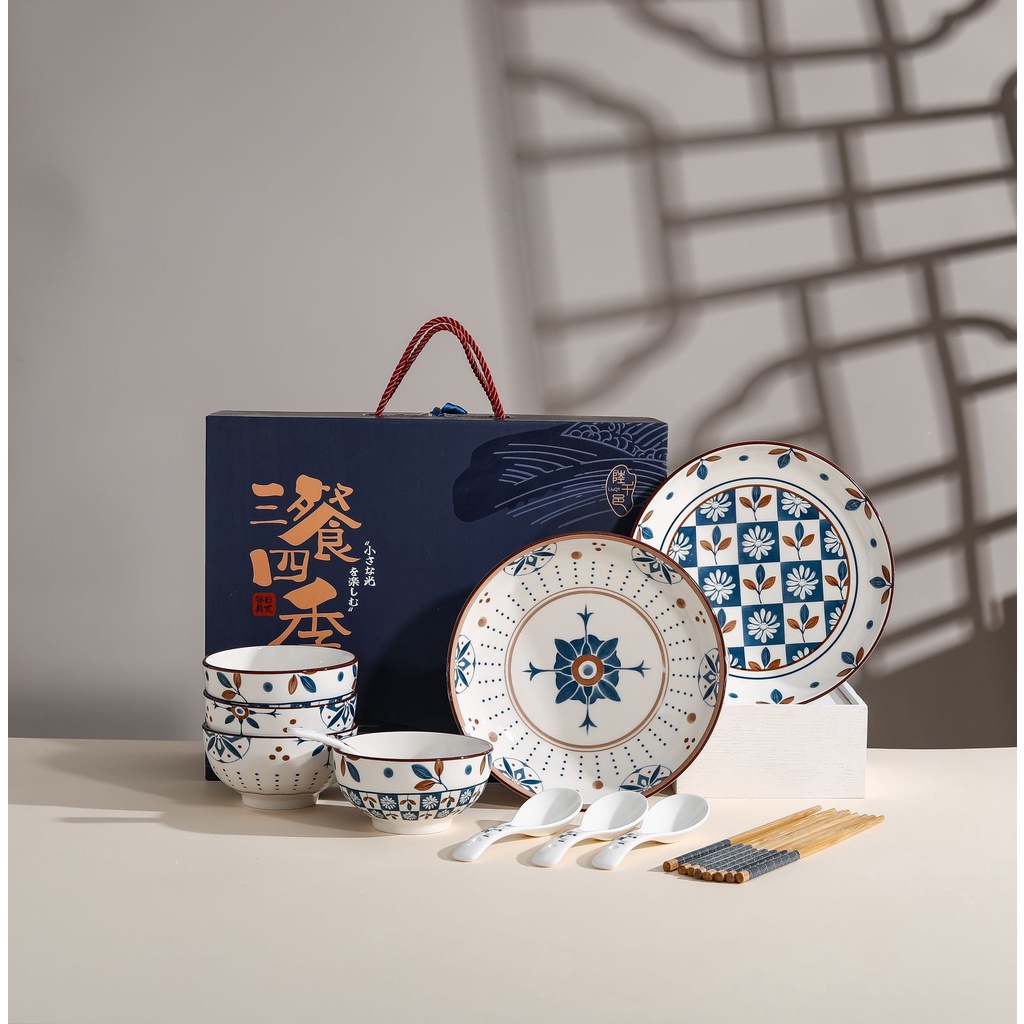 Ceramic Tableware Set Season/ Mangkok Piring Sumpit Sendok/Hampers