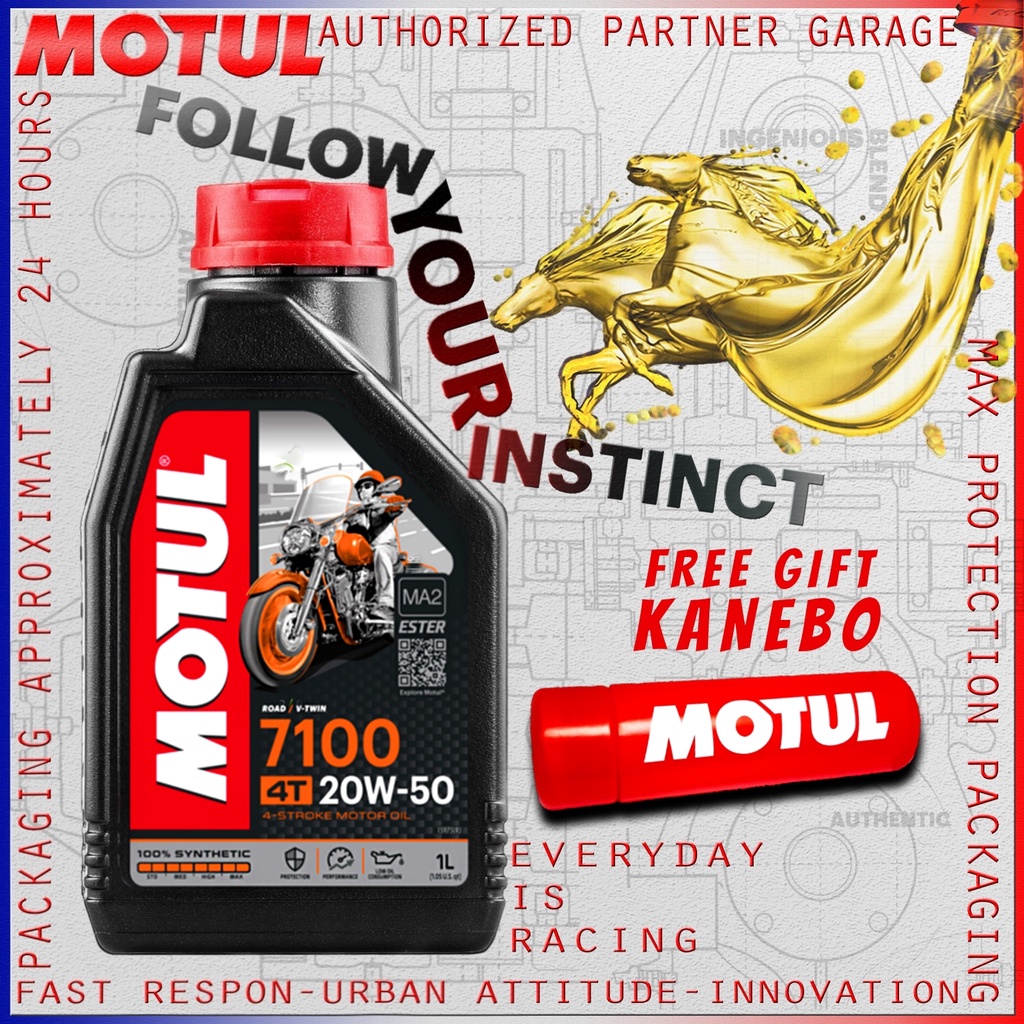 MOTUL 7100 4T ALL VARIANT OLI MOGE BUAT 150cc s.d 500cc IMPORT 100% SINTEKTIK + ESTER BONUS KANEBO