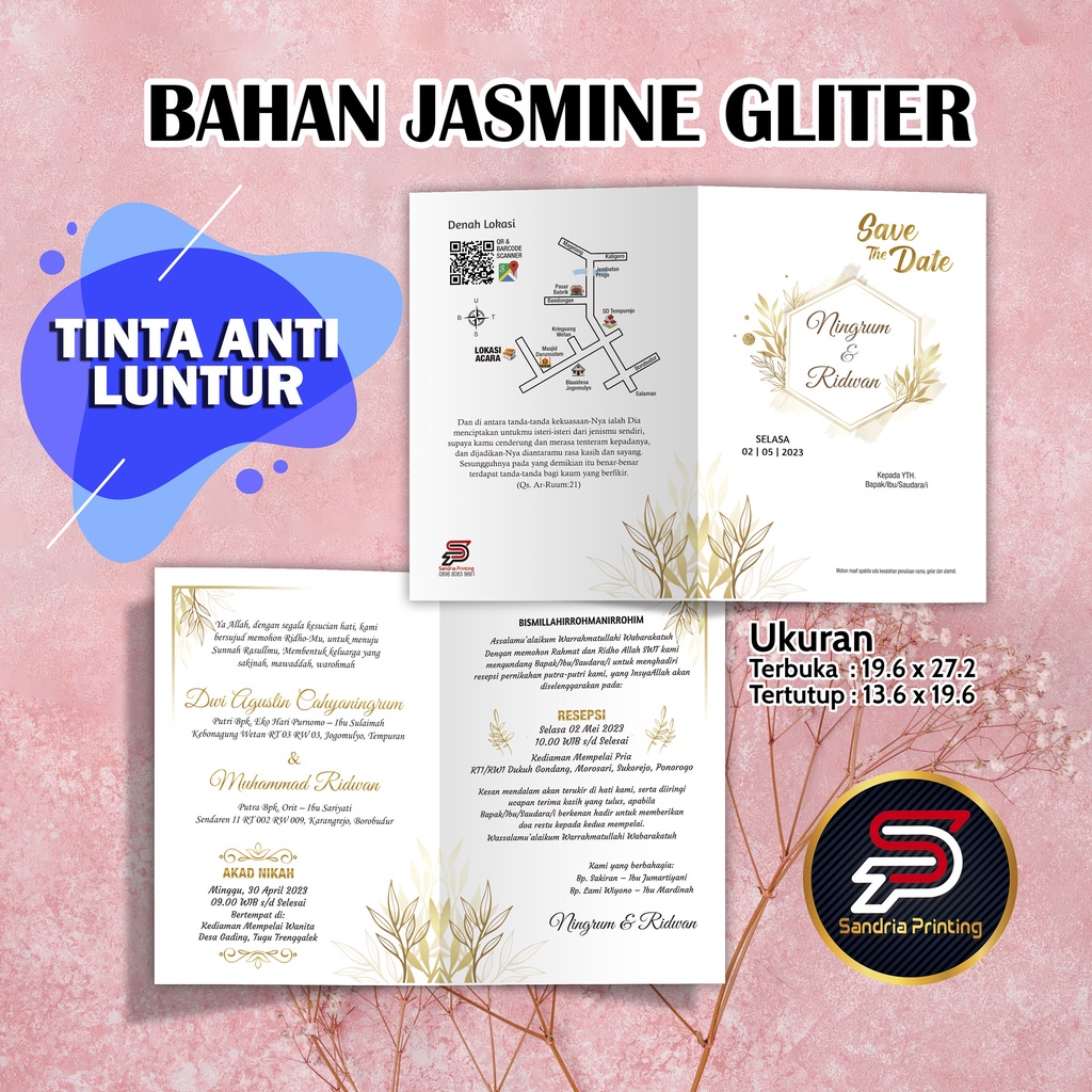 UNDANGAN JASMINE RUSTIC / SIMPLE